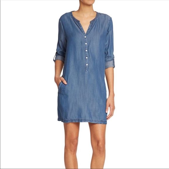 Soft Joie Eguine Chambray Shirt Dress XS - Picture 5 of 7